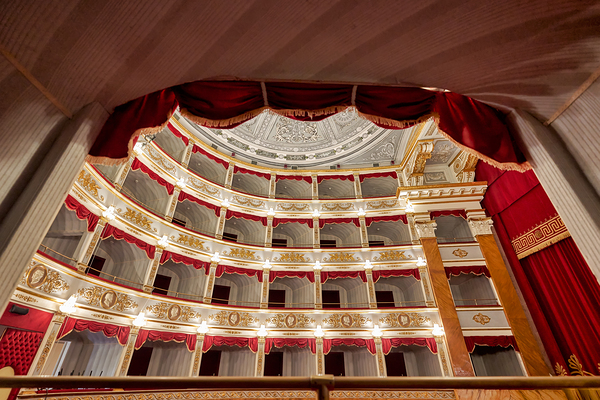 Inside Teatro Tina di Lorenzo in Noto Sicily during a performanc Digital Download