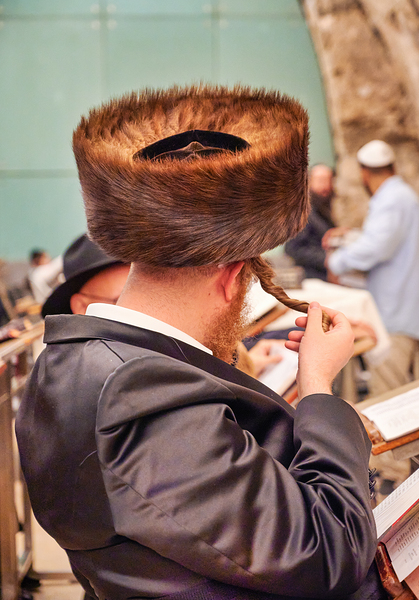 Orthodox Jews pray and read at the Wailing Wall in Jerusalem Digital Download