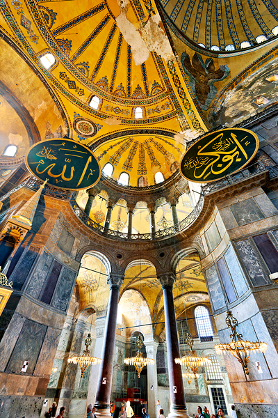Visitors explore Hagia Sophia Grand Mosque in Istanbul Digital Download