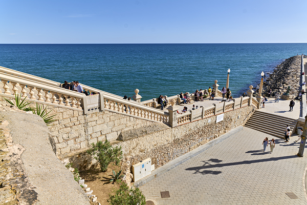 Sitges Catalunya Spain. The stairs to the Cathedral Digital Download