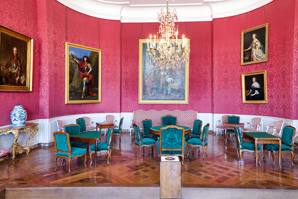 Chateau de Chambord interior with furniture and artwork on displ Digital Download