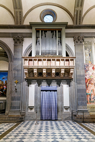 Pipe organ in Basilica of San Lorenzo in Florence Tuscany Digital Download