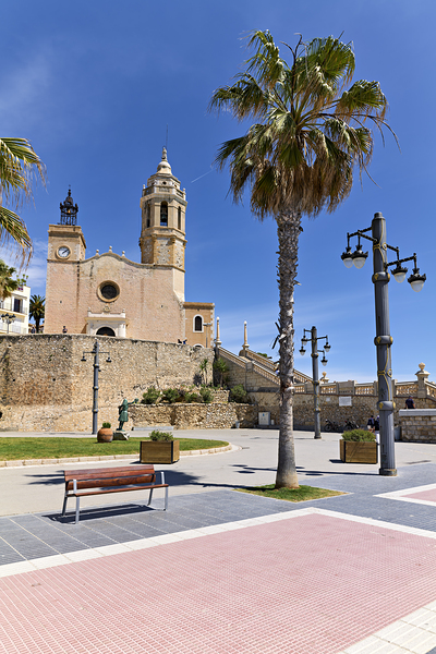 Sitges Catalunya Spain. Church esglesia de Sant Bartomeu i Santa Tecla Digital Download