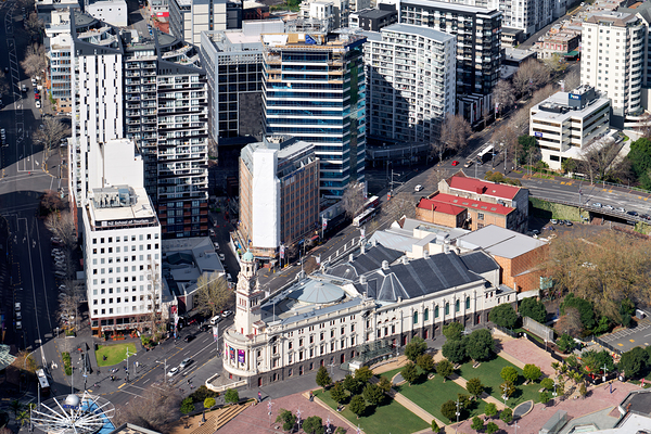 View of Auckland city and Aotea Square from above New Zealand Digital Download