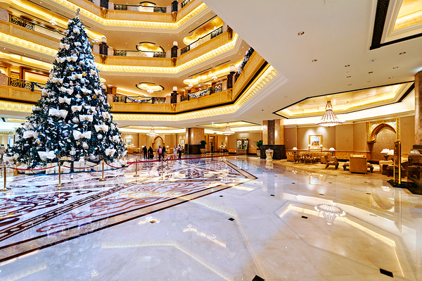 Christmas tree in Abu Dhabi Emirates Palace Hotel lobby Digital Download