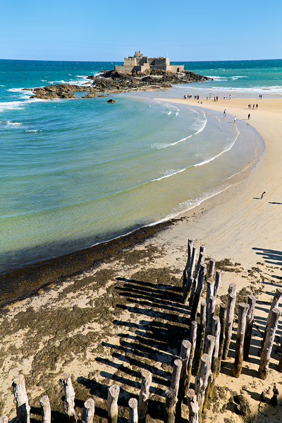 Fort National viewed from Plage de lEventail in Saint Malo Digital Download