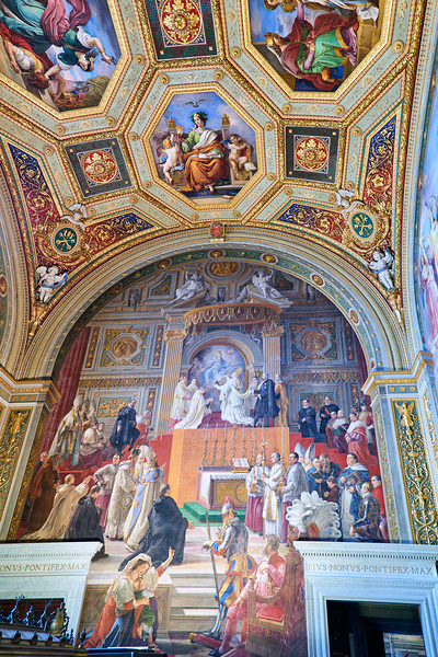 Frescoes in the raphael rooms at vatican museums in rome Digital Download