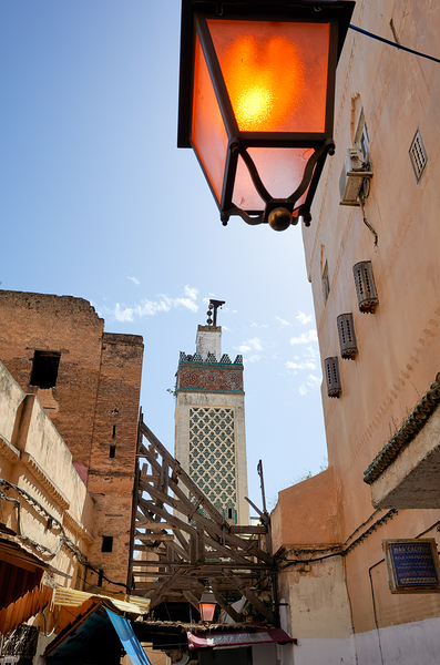 Narrow alleys in the Medina of Fez Morocco showcase daily life Digital Download