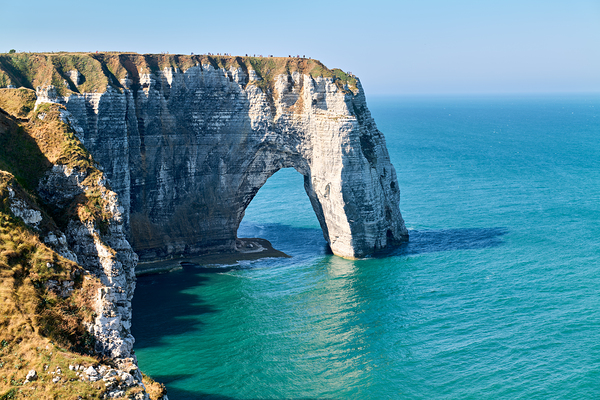 Chalk cliffs of Etretat along the coast of Normandy in France Digital Download