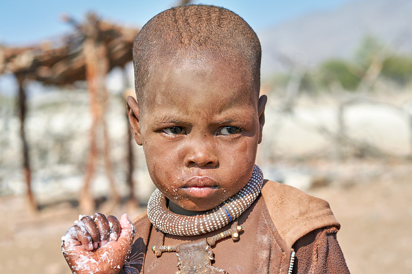 Portrait of a child from Himba Village in Kunene Region of Namib Digital Download