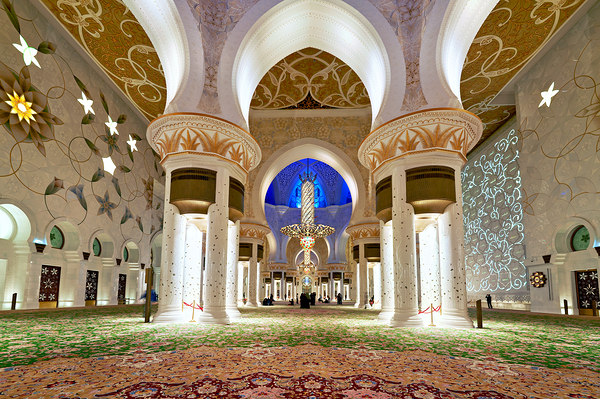 Exploring the interior of Sheikh Zayed Grand Mosque in Abu Dhabi Digital Download