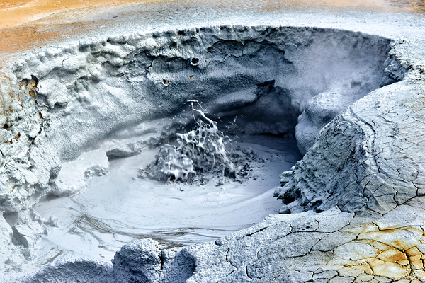 Hverir hot springs steam and mud activity in Iceland Digital Download