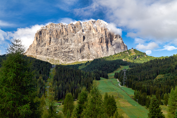 Sassolungo mountain in Val Gardena Italy during daytime Digital Download