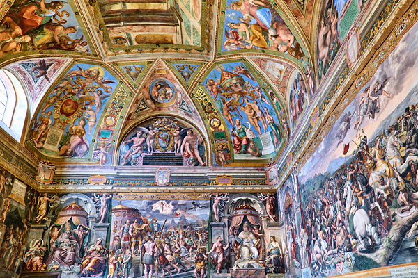 Frescoes in raphael rooms at the vatican museums in rome Digital Download