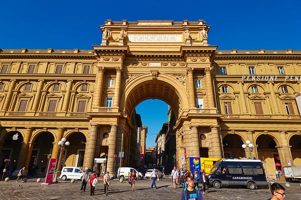 Exploring the architecture in Florence Tuscany Italy under clear Digital Download