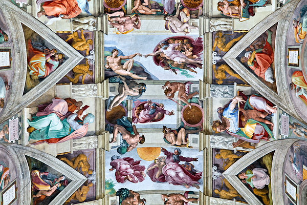 Famous ceiling of Sistine Chapel in Vatican Museums in Rome Digital Download