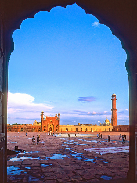 View of Badshahi Mosque in Lahore at sunset Digital Download