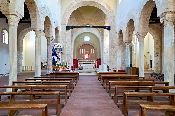 Interior view of the Norman Cathedral in Gerace Calabria Italy Digital Download