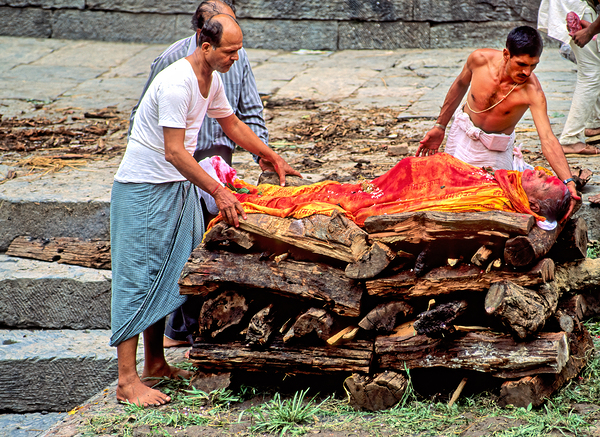 Cremation ceremony in Pashupatinath Kathmandu Nepal Digital Download