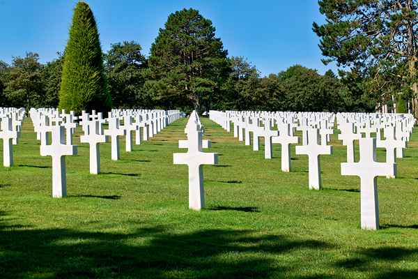Grave markers at Normandy American Cemetery in Colleville sur Me Digital Download