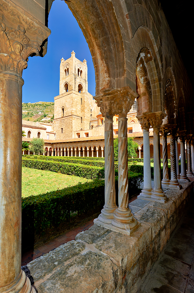 Monreale Cathedral in Palermo Sicily shows historical architectu Digital Download