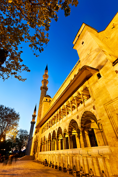 Suleymaniye Mosque at night in Istanbul Turkey Digital Download