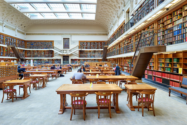 Students study in spacious library reading room at Mitchell Libr Digital Download