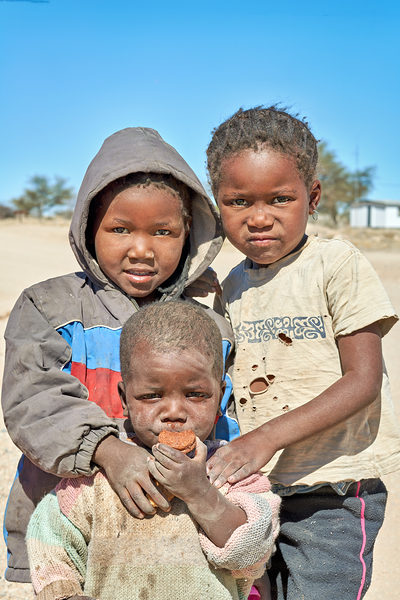 Portrait of children in Damaraland village in Namibia Digital Download