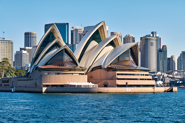 Sydney Opera House and city skyline on a clear day. Digital Download