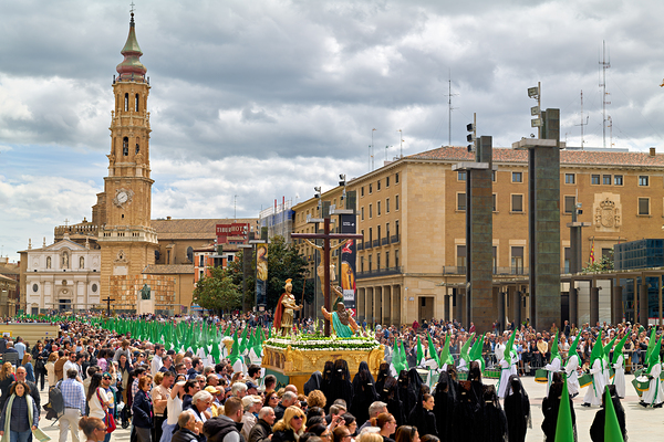 Zaragoza. Saragossa. Aragon. Spain.  Processions of the Easter Holy Week Digital Download