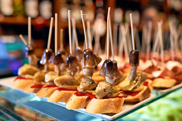 Tasty tapas served in a bar in Barcelona Catalonia Spain Digital Download