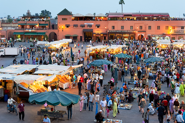 Sunset scene at Djema el Fna square in Marrakesh Morocco Digital Download