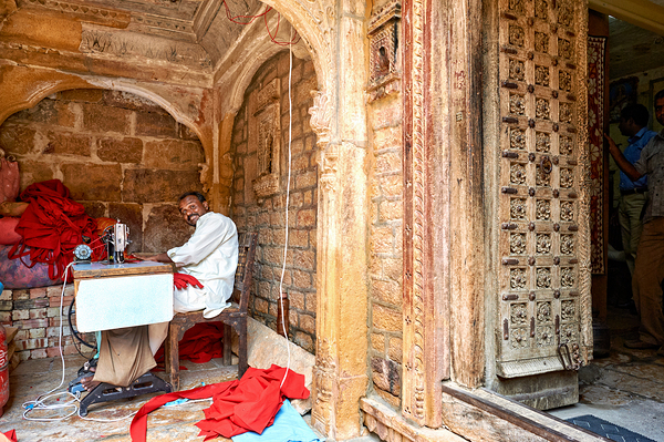 Traditional haveli house in Jaisalmer Rajasthan with tailor wor Digital Download
