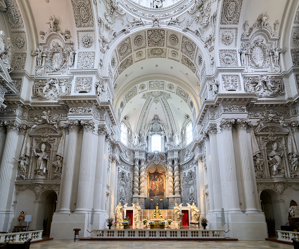 Church of St. Cajetan in Munich Germany shows Baroque style desi Digital Download