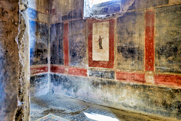 Exploring ancient wall paintings in Pompeii in Naples Campania I Digital Download