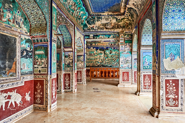 Decorative paintings inside Taragarh Fort in Bundi Rajasthan Digital Download
