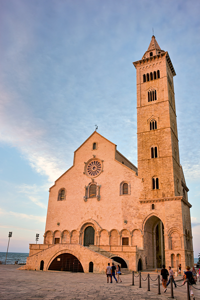 Apulia Puglia Italy. Trani. Basilica Cattedrale Beata Maria Vergine Assunta dedicated to Saint Nicholas at dusk Digital Download