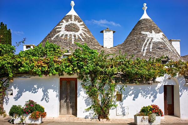 Apulia Puglia Italy. Alberobello. Trulli: traditional Apulian dry stone huts with a conical roof. Digital Download