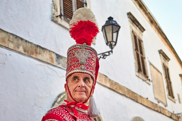 Apulia Puglia Italy. Ostuni. Festival of Saint Orontius. The cavalcata a procession of horses in the streets of the town Digital Download