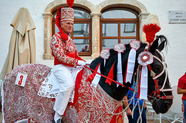 Apulia Puglia Italy. Ostuni. Festival of Saint Orontius. The cavalcata a procession of horses in the streets of the town Digital Download