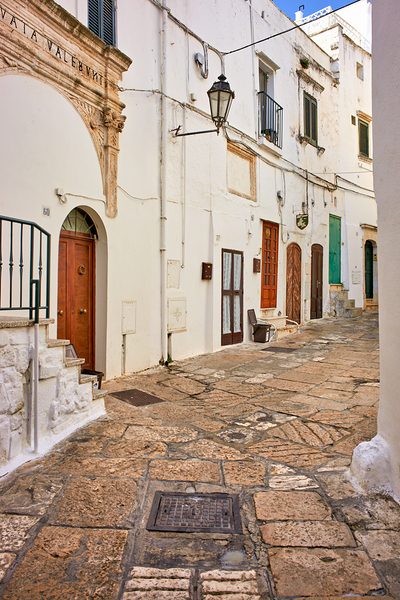 Apulia Puglia Italy. Ostuni. The white town. The narrow alleys of the old town Digital Download