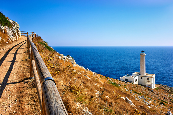 Apulia Puglia Italy. The lighthouse at Cape Palascia Capo dOtranto. The easternmost point of Italy Digital Download