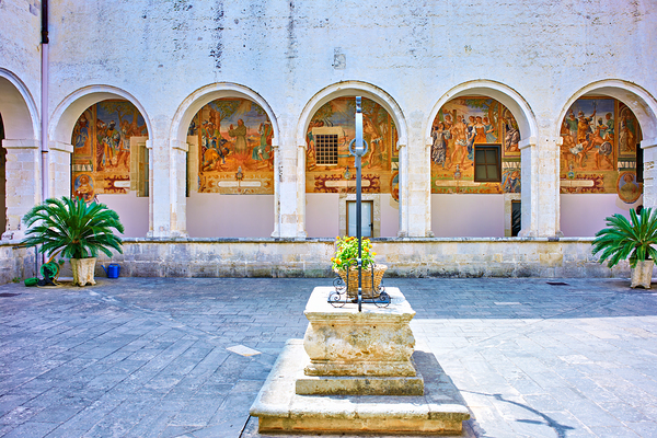 Salento. Apulia Puglia Italy. Galatina. Santa Caterina dAlessandria church. Frescoes in the cloister Digital Download