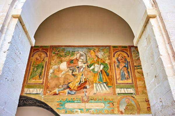 Salento. Apulia Puglia Italy. Galatina. Santa Caterina dAlessandria church. Frescoes in the cloister Digital Download