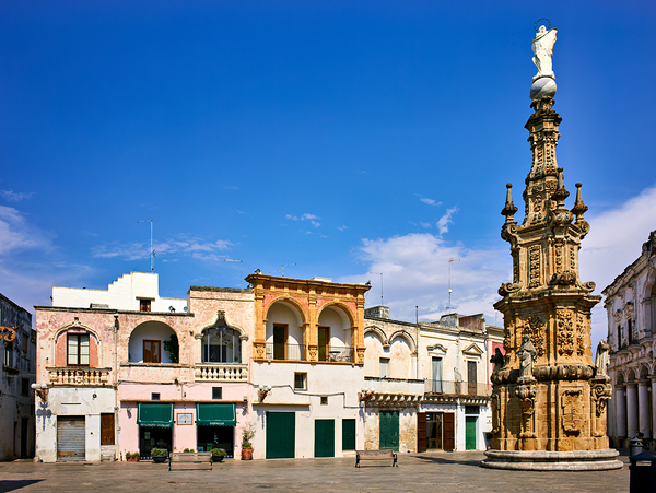 Salento. Apulia Puglia Italy. Nardò. Salandra square. 18th century column Digital Download