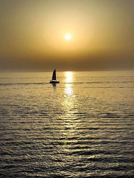 Gallipoli Puglia Salento Italy. Sailing boat at sunset Digital Download