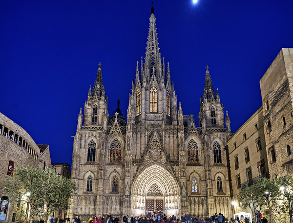 Barcelona. Catalonia. Spain. The Cathedral of the Holy Cross and Saint Eulalia Digital Download