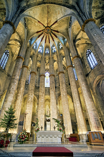 Barcelona. Catalonia. Spain. The church of Santa Maria del Mar Saint Mary of the sea Digital Download