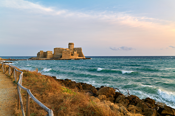 Isola di Capo Rizzuto. Calabria Italy. The Aragon castle at Le Castella resort. Digital Download