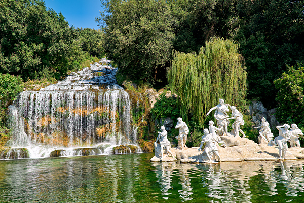 Caserta Campania Italy. The Royal Palace. The fountain of Diana and Actaeon Digital Download